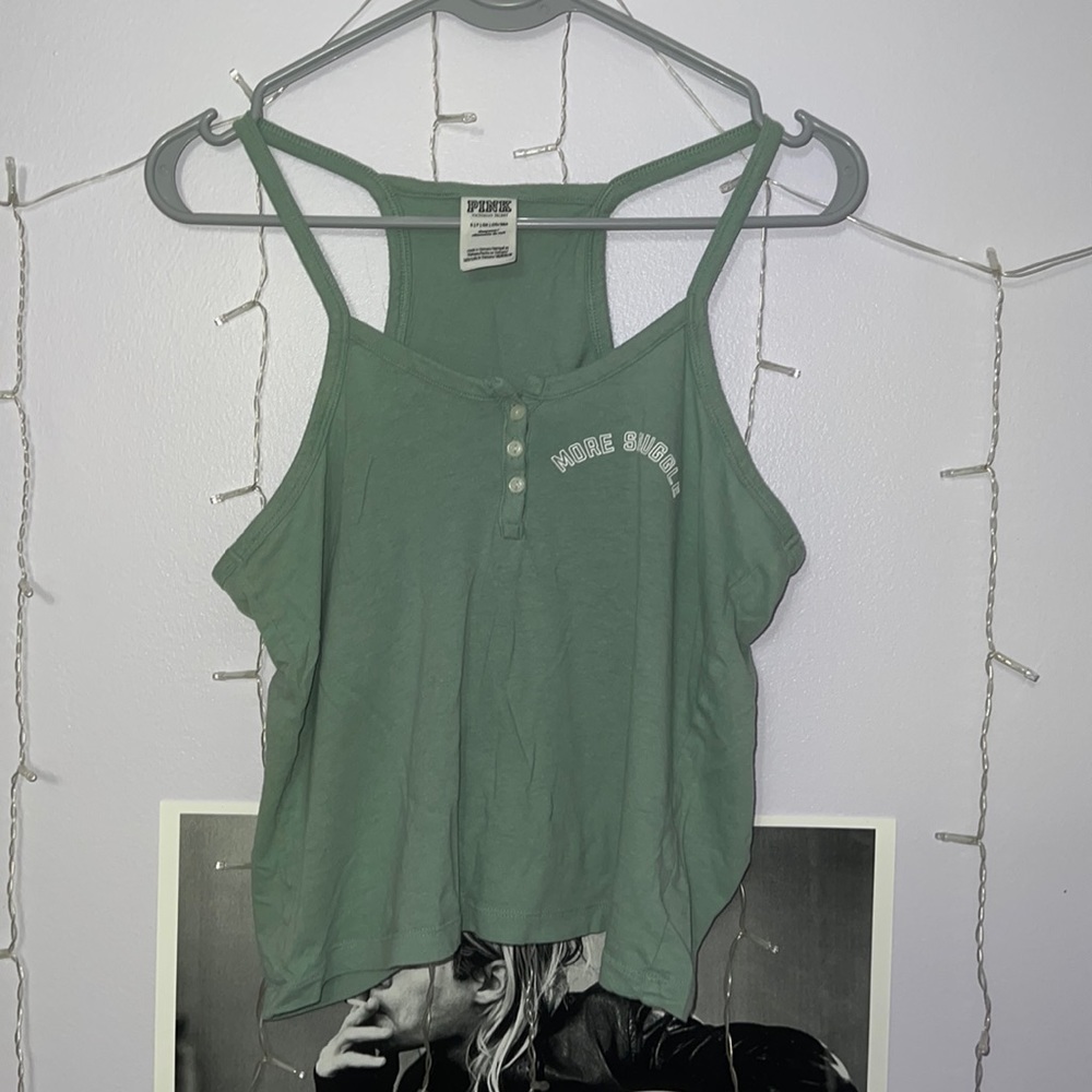PINK Crop top sleep tank